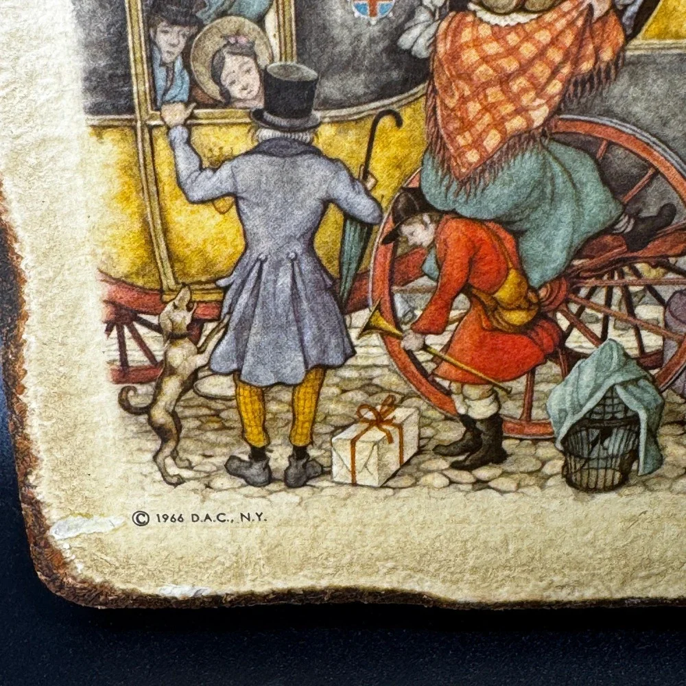 Vintage Anton Pieck Decoupage Wall Plaques Set of 2 Victorian Scenes 1966 D.A.C.